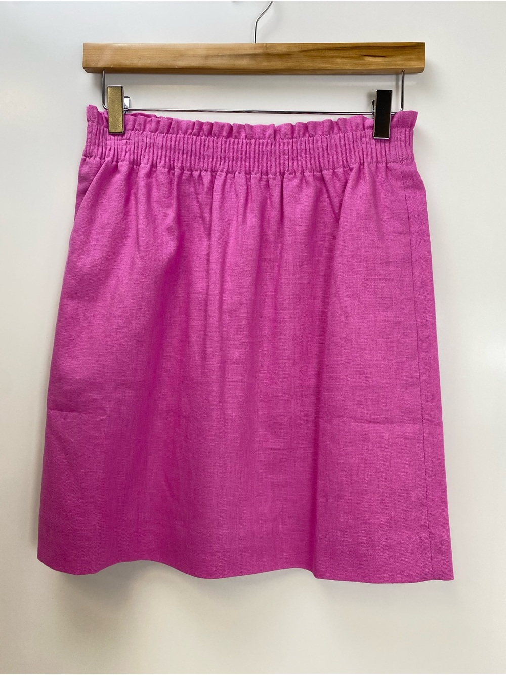 J. Crew Bright Pink Mini Skirt with Elastic Waist